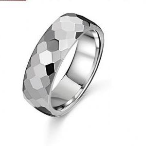 Stainless Steel Diamond Cut Couple'..