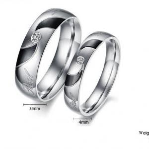 2 Pcs - Real Love Matching Couple Ring Set -..