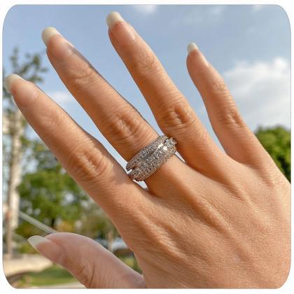 Best Seller - Wgp Rotatable Ring In Aaa Cubic..