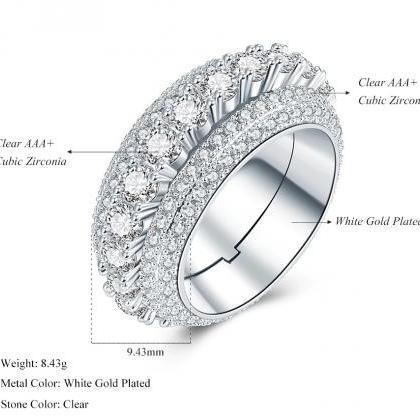 Best Seller - Wgp Rotatable Ring In Aaa Cubic..