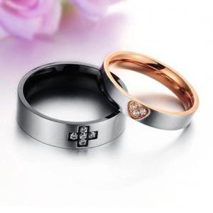 Couple Promise Ring Band Set For Him &..
