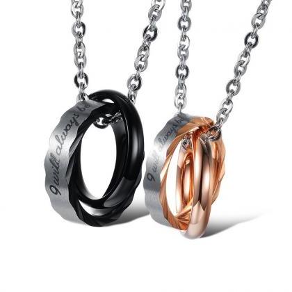 Couple Necklace Set - Him & Her I Will..