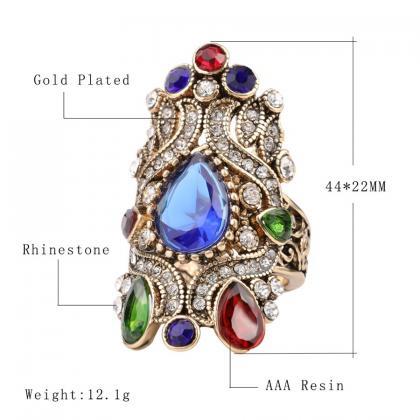 Beautiful Turkish Royal Crystal Ring - Available..