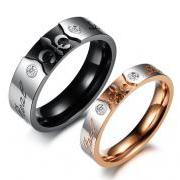 Him & Her Gothic Style Matching Couple Ring Set - Promise Ring (avail sizes 5 thru 10)