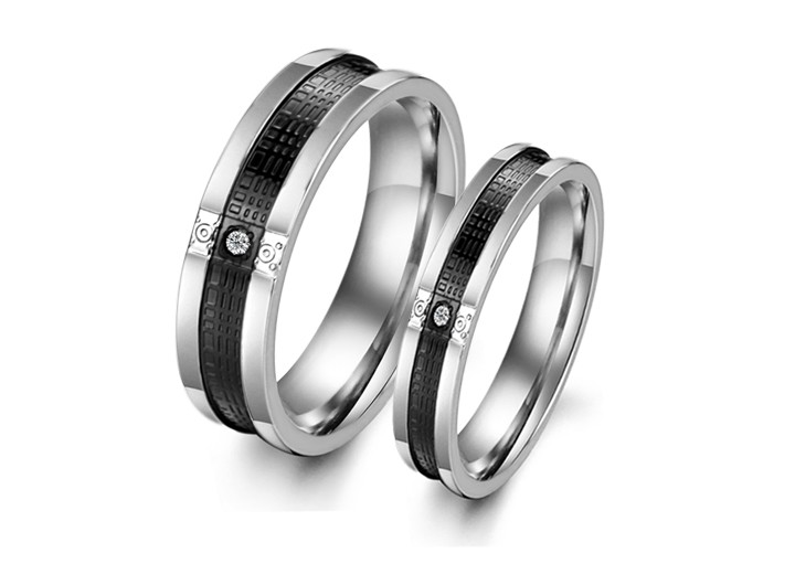His & Her Eternity Couple Ring Band Set - Promise Ring - Anniversary Ring - Friendship Ring (available from sizes 5 - 10)