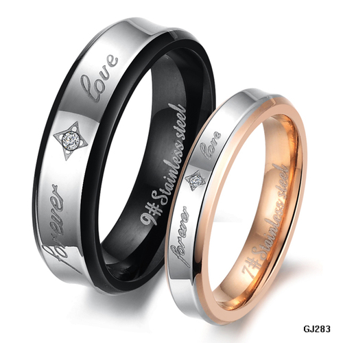 His & Her Eternity Couple Ring Band Set - Promise Ring - Anniversary Ring - Friendship Ring (available From Sizes 5 - 12)