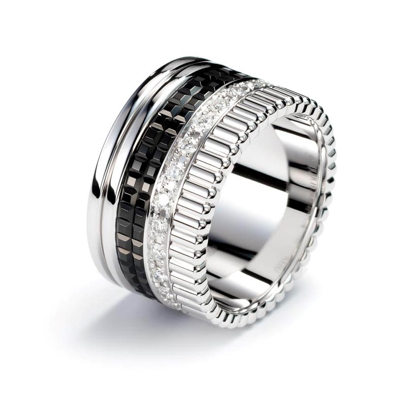 Luxury Stainless Steel Black Ring Band - Available Sz 6 - 9