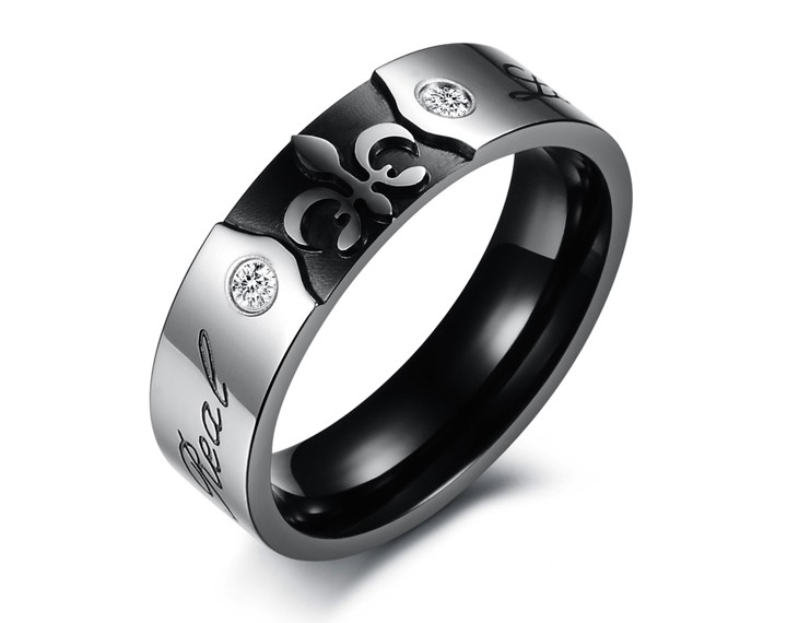 Him Her Gothic Style Matching Couple Ring Set Promise Ring