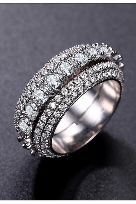 BEST SELLER - WGP Rotatable Ring in AAA Cubic Zirconia - avail in Sizes 6 thru 9 only